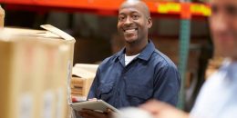 worker on the job in a warehouse