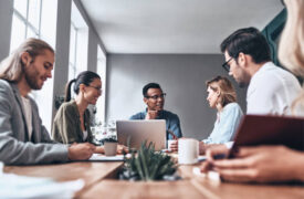 Employee meeting in a conference room