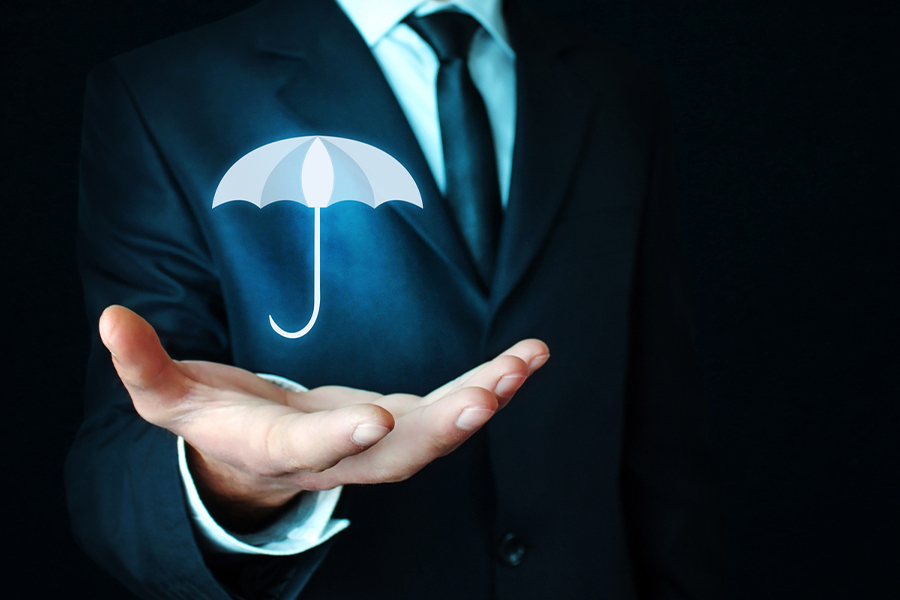 Man Holding cool Umbrella.